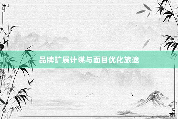 品牌扩展计谋与面目优化旅途