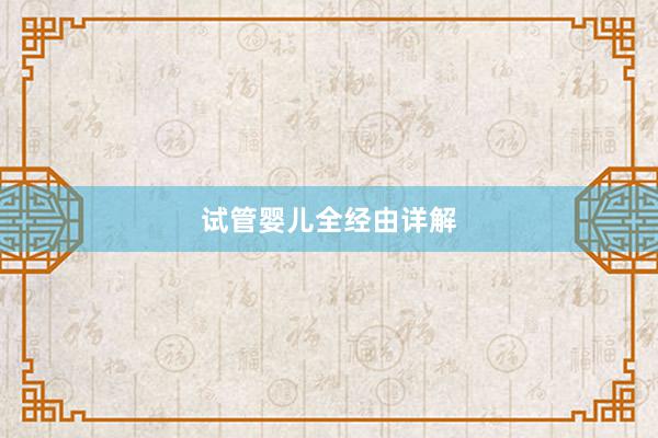 试管婴儿全经由详解