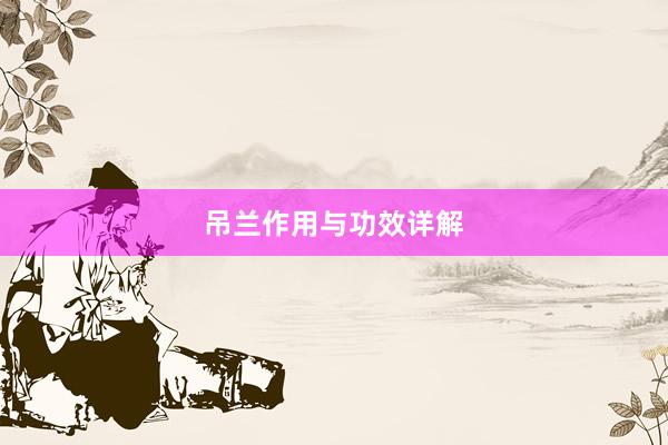 吊兰作用与功效详解